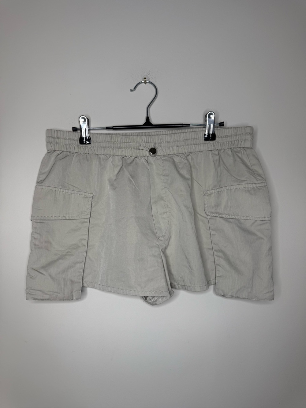 Zara Casual Cargo Shorts in Light Gray